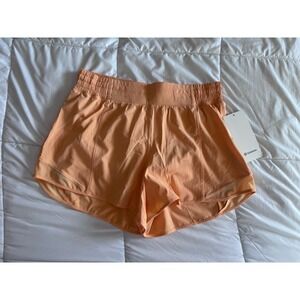 NEW Lululemon Hotty Hot Shorts Size 10 HR High Rise 4" Lined Rock Melon NWT